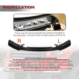 STP-Style For 2015 2016 2017 Ford F-150 Front Bumper Lip Splitter With LED Sequential Light -Unpainted Matte Black