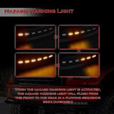 STP-Style For 2015 2016 2017 Ford F-150 Front Bumper Lip Splitter With LED Sequential Light -Unpainted Matte Black