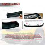 STP-Style For 2022 - 2024 Ford Maverick Front Bumper Splitter Spoiler Lip 5PCS -Black With LED Sequential Running Lights