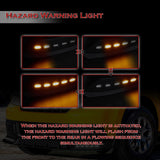 STP-Style For 2022 - 2024 Ford Maverick Front Bumper Splitter Spoiler Lip 5PCS -Black With LED Sequential Running Lights