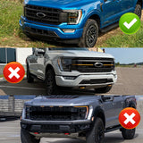 STP-Style For 2021-2023 Ford F150 Front Bumper Splitter Spoiler Lip 3PCS -Unpainted Black