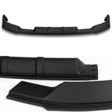 STP-Style For 2021-2023 Ford F150 Front Bumper Splitter Spoiler Lip 3PCS -Unpainted Black