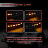 STP-Style For 2021 - 2023 Ford F150 Front Bumper Splitter Spoiler Lip 3PCS -Black With LED Sequential Running Lights