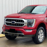 STP-Style For 2021-2023 Ford F150 Front Bumper Splitter Spoiler Lip 3PCS -Unpainted Black