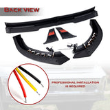 STP Style For 2013 - 2018 Ram 1500 / 2019 - 2024 Ram 1500 Classic Front Bumper Lip Spoiler Splitter With LED Sequential Light -Unpainted Black