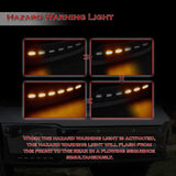 STP Style For 2013 - 2018 Ram 1500 / 2019 - 2024 Ram 1500 Classic Front Bumper Lip Spoiler Splitter With LED Sequential Light -Unpainted Black