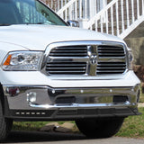 STP Style For 2013 - 2018 Ram 1500 / 2019 - 2024 Ram 1500 Classic Front Bumper Lip Spoiler Splitter With LED Sequential Light -Unpainted Black