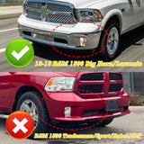 STP Style For 2013 - 2018 Ram 1500 / 2019 - 2024 Ram 1500 Classic Front Bumper Lip Spoiler Splitter -Unpainted Black