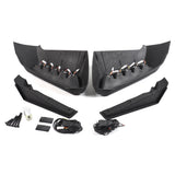 W-power STP-Style For 2014-2021 Toyota Tundra Front Bumper Lower Lip Splitter With LED Sequential Light -Unpainted Matte Black