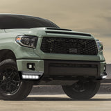 W-power STP-Style For 2014-2021 Toyota Tundra Front Bumper Lower Lip Splitter With LED Sequential Light -Unpainted Matte Black