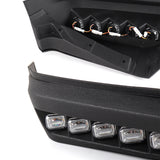 W-power STP-Style For 2014-2021 Toyota Tundra Front Bumper Lower Lip Splitter With LED Sequential Light -Unpainted Matte Black