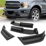 STP-Style For 2018 2019 2020 Ford F-150 Front Bumper Lip Splitter -Unpainted Matte Black
