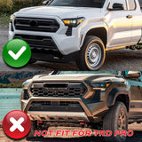 W-power STP-Style For 2024 2025 2026 2027 Toyota Tacoma Front Bumper Lower Lip Splitter With LED Sequential Light -Unpainted Matte Black