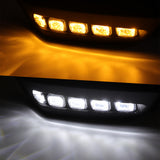 W-power STP-Style For 2024 2025 2026 2027 Toyota Tacoma Front Bumper Lower Lip Splitter With LED Sequential Light -Unpainted Matte Black