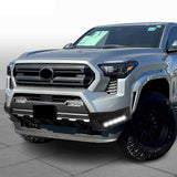 W-power STP-Style For 2024 2025 2026 2027 Toyota Tacoma Front Bumper Lower Lip Splitter With LED Sequential Light -Unpainted Matte Black