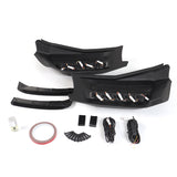 W-power STP-Style For 2024 2025 2026 2027 Toyota Tacoma Front Bumper Lower Lip Splitter With LED Sequential Light -Unpainted Matte Black