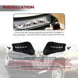 W-power STP-Style For 2024 2025 2026 2027 Toyota Tacoma Front Bumper Lower Lip Splitter With LED Sequential Light -Unpainted Matte Black