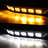 W-power STP-Style For 2016-2023 Toyota Tacoma Front Bumper Lower Lip Splitter With LED Sequential Light -Unpainted Matte Black