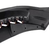 W-power STP-Style For 2016-2023 Toyota Tacoma Front Bumper Lower Lip Splitter With LED Sequential Light -Unpainted Matte Black