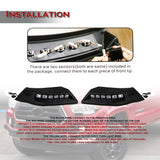 W-power STP-Style For 2016-2023 Toyota Tacoma Front Bumper Lower Lip Splitter With LED Sequential Light -Unpainted Matte Black