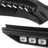 W-power STP-Style For 2016-2023 Toyota Tacoma Front Bumper Lower Lip Splitter With LED Sequential Light -Unpainted Matte Black