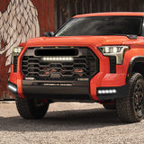 W-power STP-Style For 2022-2026 Toyota Tundra Front Bumper Lower Lip Splitter With LED Sequential Light -Unpainted Matte Black