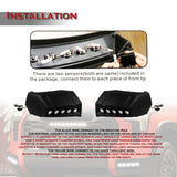 W-power STP-Style For 2022-2026 Toyota Tundra Front Bumper Lower Lip Splitter With LED Sequential Light -Unpainted Matte Black