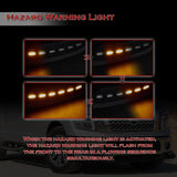 STP-Style For 2017 - 2019 Nissan Titan Front Bumper Lip Splitter With LED Sequential Light -Unpainted Matte Black