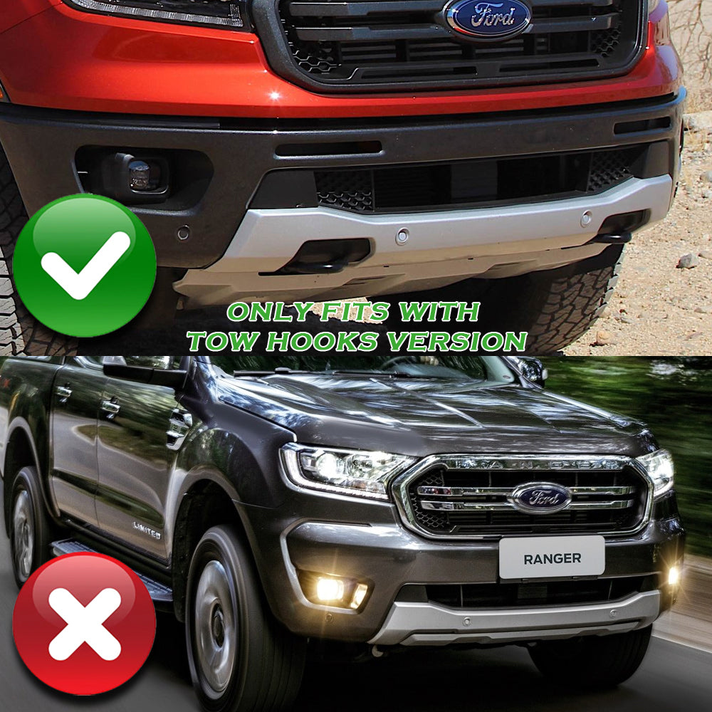 Ford Ranger Bumper Color Code STP-Style For 2019 2020 2021 2022 2023 Ford Ranger Front Bumper Lip Sp ...