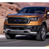 STP-Style For 2019 - 2023 Ford Ranger Front Bumper Lip Splitter With LED Sequential Light -Unpainted Matte Black