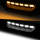 STP-Style For 2019 - 2023 Ford Ranger Front Bumper Lip Splitter With LED Sequential Light -Unpainted Matte Black