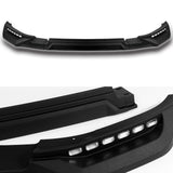 STP-Style For 2019 - 2023 Ford Ranger Front Bumper Lip Splitter With LED Sequential Light -Unpainted Matte Black