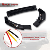 STP-Style For 2019 - 2023 Ford Ranger Front Bumper Lip Splitter With LED Sequential Light -Unpainted Matte Black