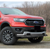 STP-Style For 2019 - 2023 Ford Ranger Front Bumper Lip Splitter With LED Sequential Light -Unpainted Matte Black