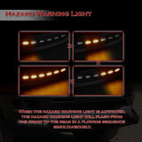 STP-Style For 2019 - 2023 Ford Ranger Front Bumper Lip Splitter With LED Sequential Light -Unpainted Matte Black