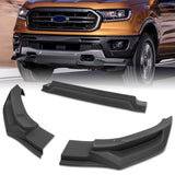 STP-Style For 2019 2020 2021 2022 2023 Ford Ranger Front Bumper Lip Splitter -Unpainted Matte Black