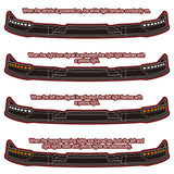 STP-Style For 2019 - 2021 GMC Sierra 1500 Front Bumper Lip Splitter With LED Sequential Light -Unpainted Matte Black