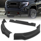 STP-Style For 2019 2020 2021 GMC Sierra 1500 Front Bumper Lip Splitter -Unpainted Matte Black