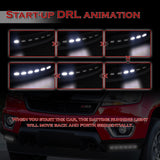 W-Power STP-Style For 2015-2020 Chevy Colorado Front Bumper Lower Lip Splitter With LED Sequential Running Light -Unpainted Matte Black
