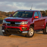W-Power STP-Style For 2015-2020 Chevy Colorado Front Bumper Lower Lip Splitter With LED Sequential Running Light -Unpainted Matte Black