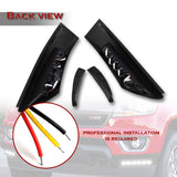 W-Power STP-Style For 2015-2020 Chevy Colorado Front Bumper Lower Lip Splitter With LED Sequential Running Light -Unpainted Matte Black