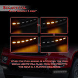 W-Power STP-Style For 2015-2020 Chevy Colorado Front Bumper Lower Lip Splitter With LED Sequential Running Light -Unpainted Matte Black