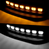 STP-Style For 2019-2024 Dodge Ram 1500 Trucks Front Bumper Lower Lip Splitter With LED Sequential Light -Unpainted Matte Black