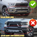 STP-Style For 2019-2024 Dodge Ram 1500 Trucks Front Bumper Lower Lip Splitter -Unpainted Matte Black