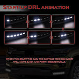 W-power STP-Style For 2023-2026 Chevy Colorado Front Bumper Lower Lip Splitter With LED Sequential Light -Unpainted Matte Black