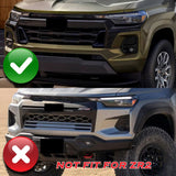 W-power STP-Style For 2023-2026 Chevy Colorado Front Bumper Lower Lip Splitter With LED Sequential Light -Unpainted Matte Black