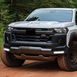 W-power STP-Style For 2023-2026 Chevy Colorado Front Bumper Lower Lip Splitter With LED Sequential Light -Unpainted Matte Black