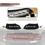 W-power STP-Style For 2023-2026 Chevy Colorado Front Bumper Lower Lip Splitter With LED Sequential Light -Unpainted Matte Black