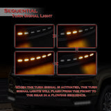W-power STP-Style For 2023-2026 Chevy Colorado Front Bumper Lower Lip Splitter With LED Sequential Light -Unpainted Matte Black