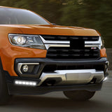 W-power STP-Style For 2021 2022 Chevy Colorado Front Bumper Lower Lip Splitter With LED Sequential Light -Unpainted Matte Black